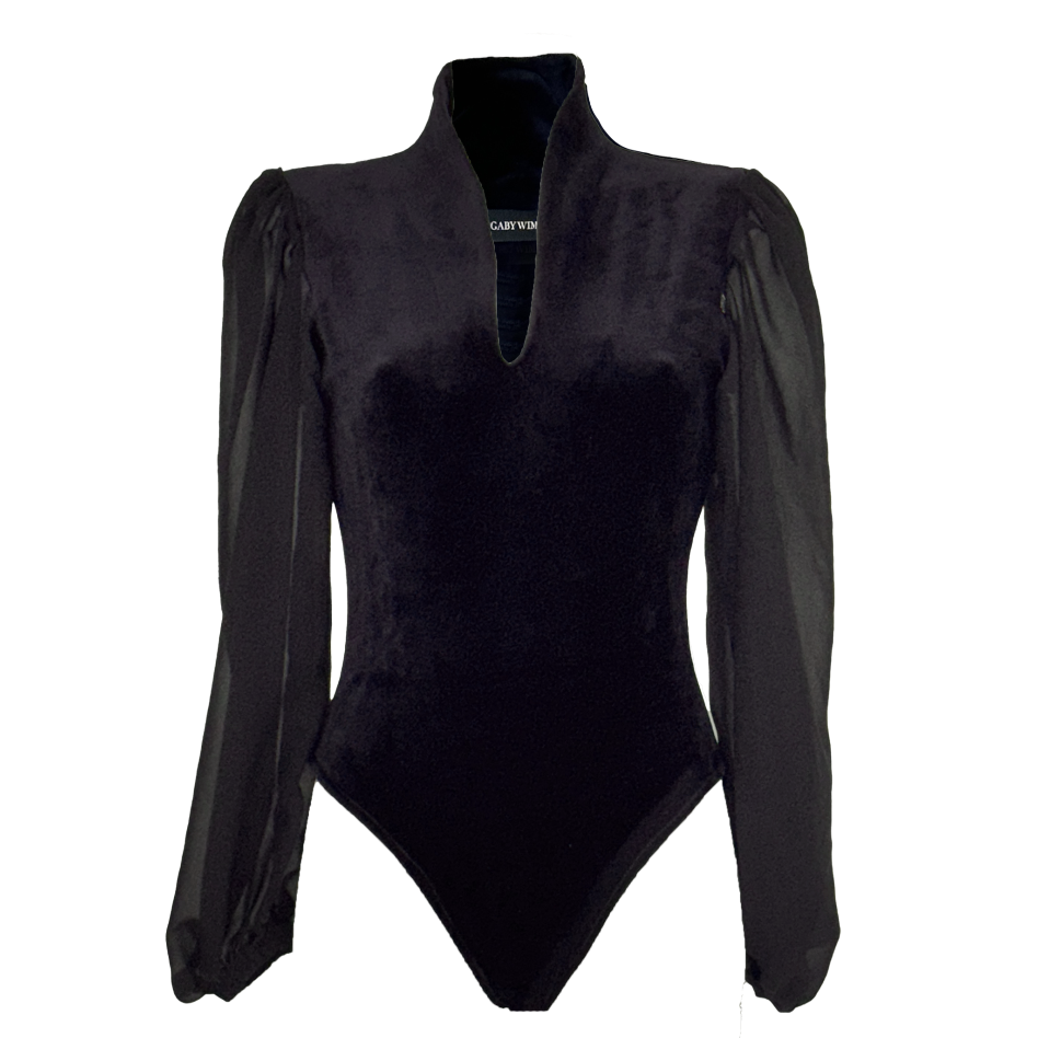 Body Mia mit Chiffonärmeln