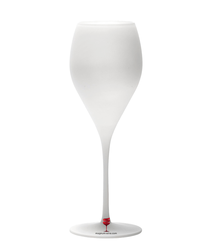 Champagnerglas matt-weiß